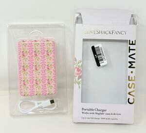 LoveShackFancy Case Mate Portable Charger Magnetic Battery Pack RIPPED OPEN BOX